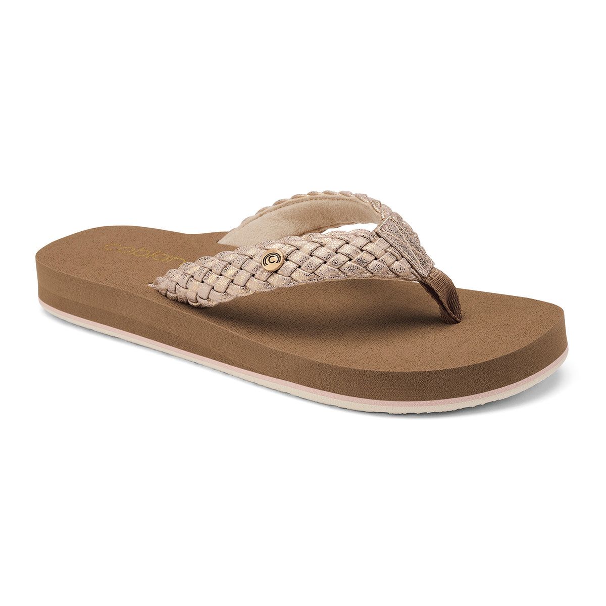 Cobian Women's Braided Bounce Flip Flops | Blush