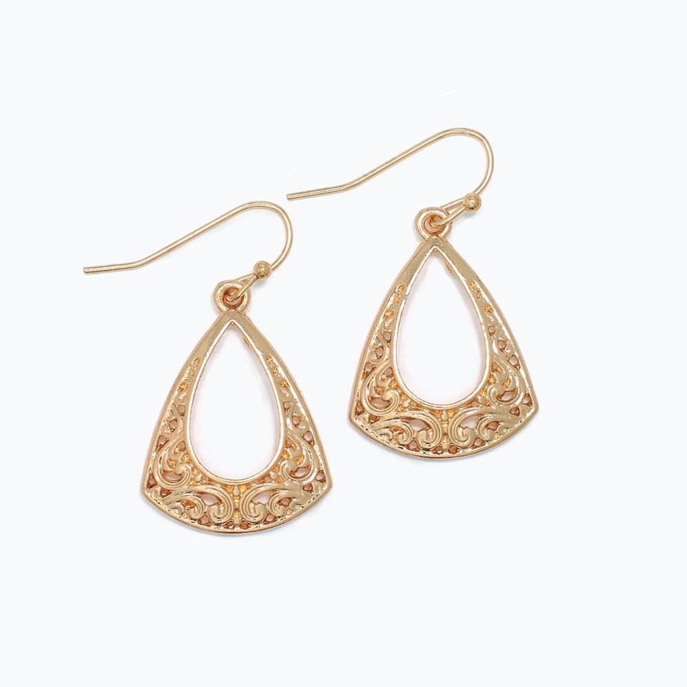 EARRINGS - DECORATIVE GOLD DROPS