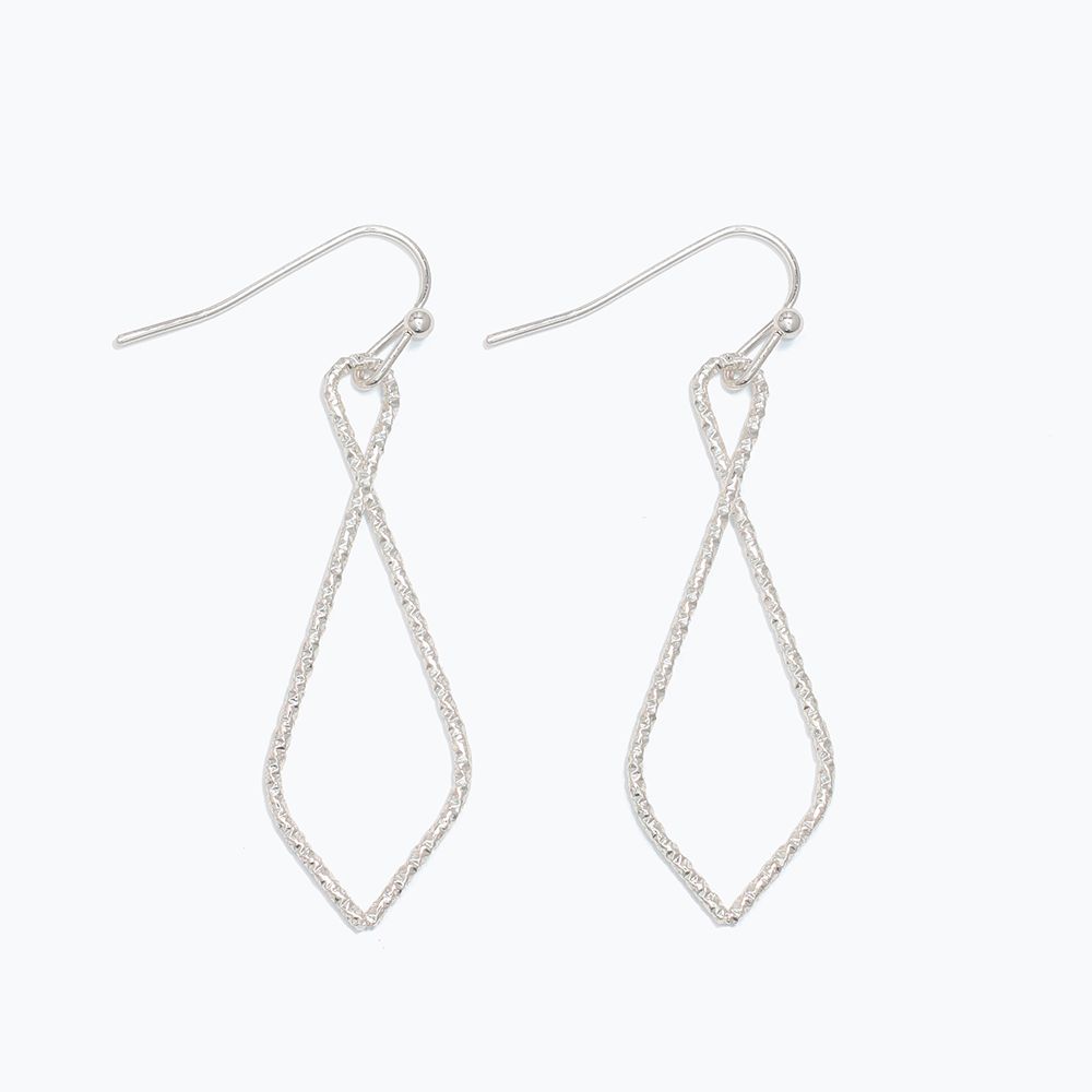 EARRINGS - TEXTURED SILVER DROPS