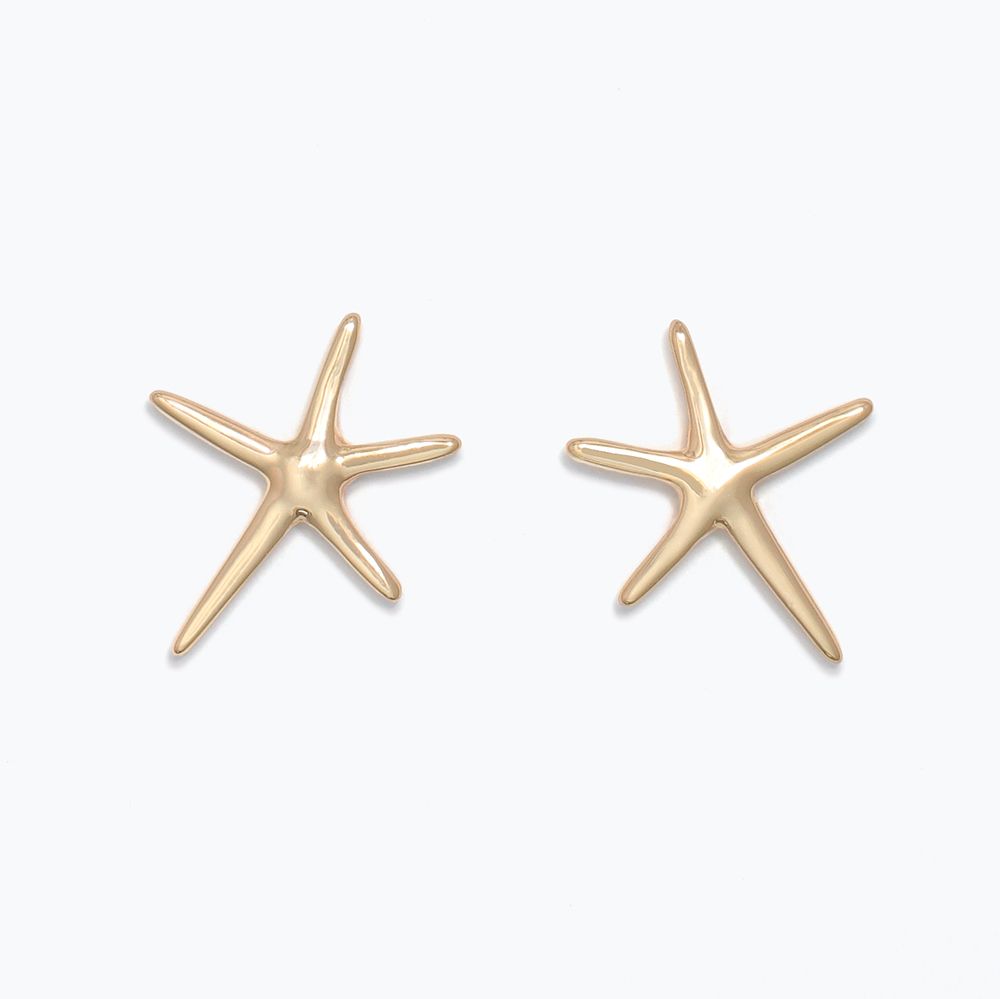 EARRINGS - CLASSIC GOLD STARFISH POST
