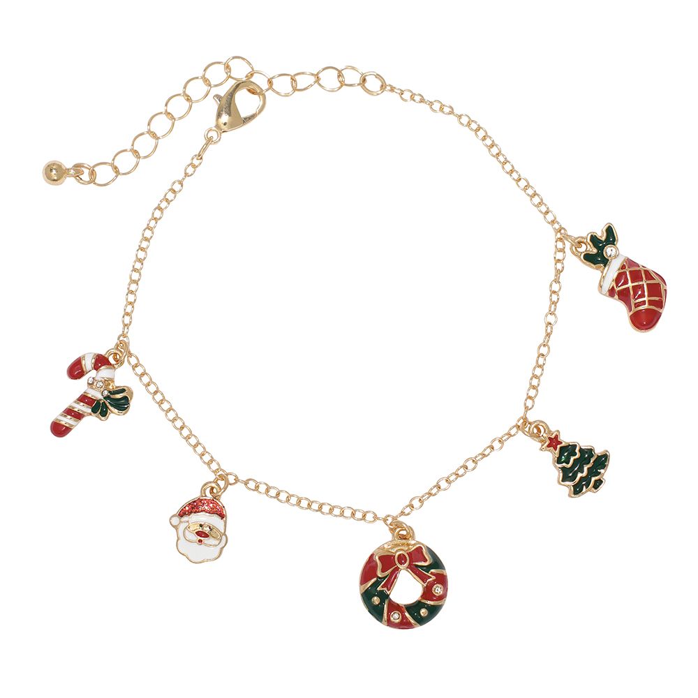 BRACELET - GOLD WITH HOLIDAY CHARMS