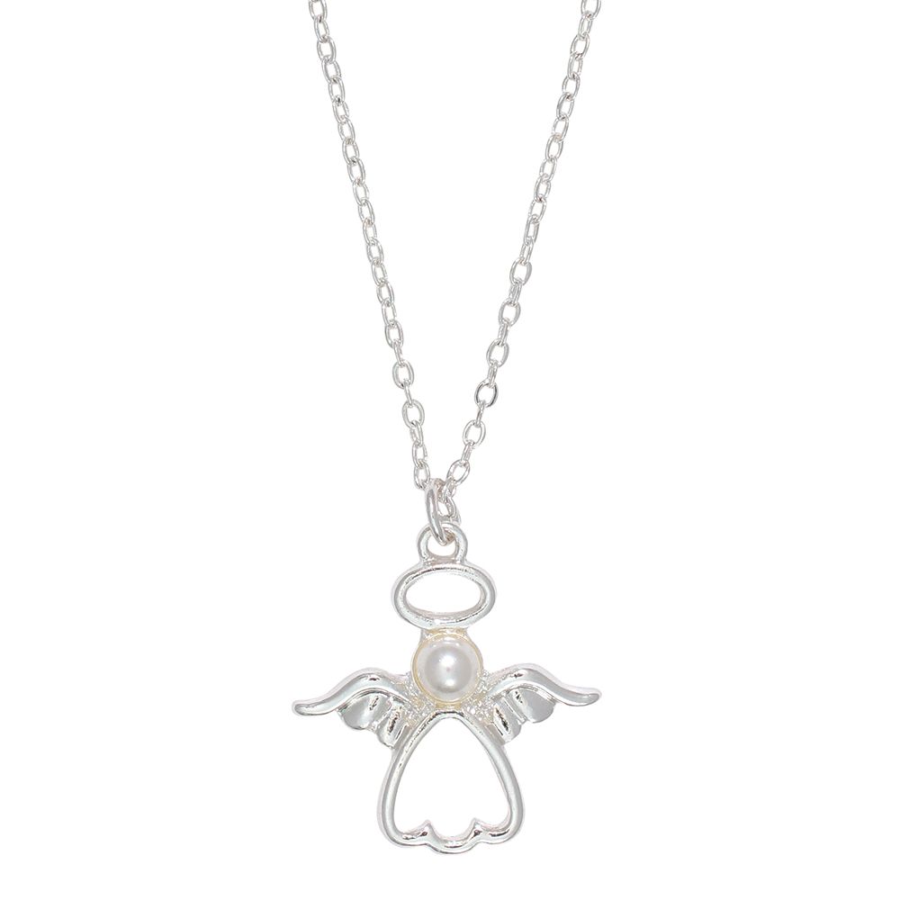 NECKLACE - SILVER ANGEL WITH PEARL