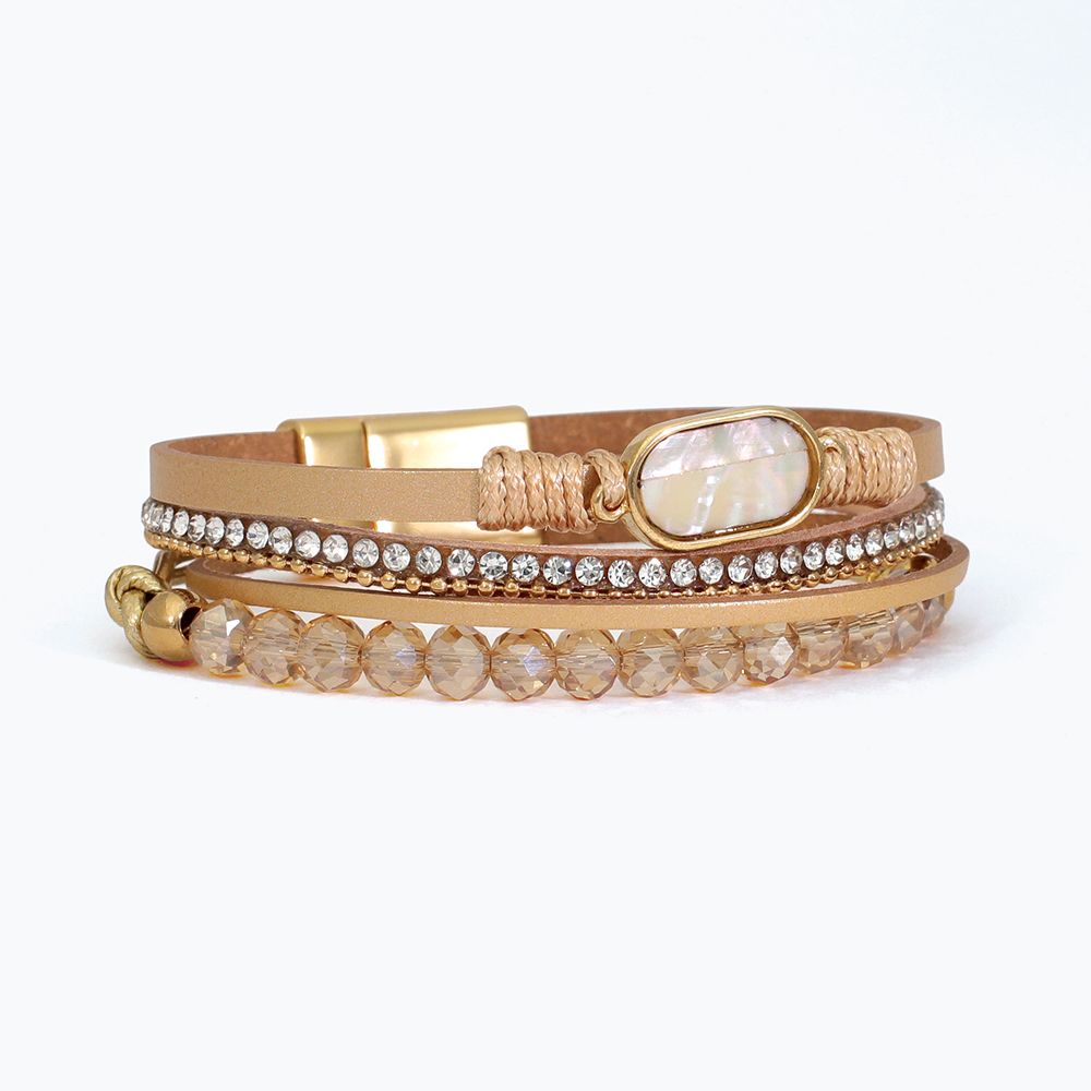 BRACELET - NEUTRAL STRANDS WITH MOP