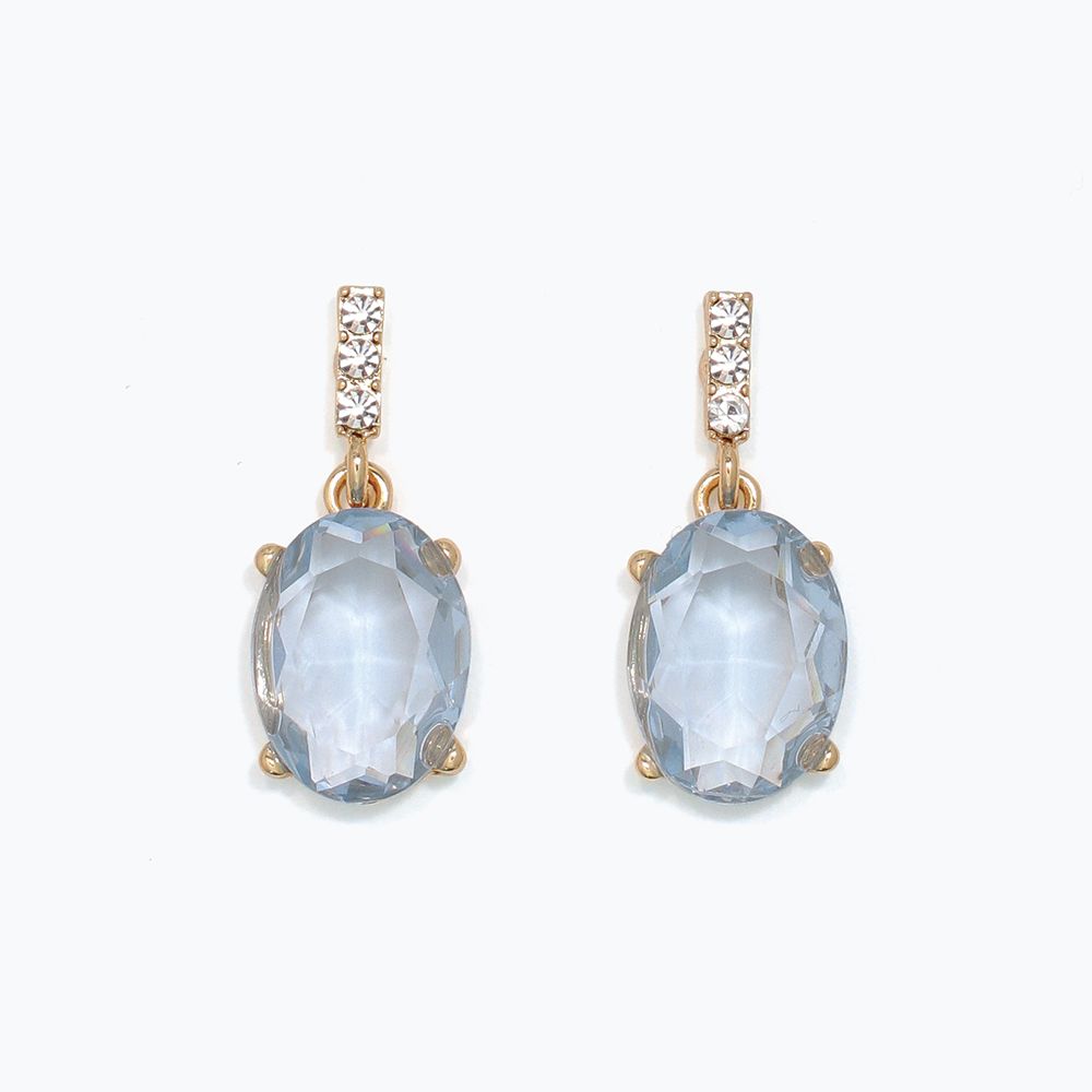 EARRINGS - BLUE CRYSTAL DROPS