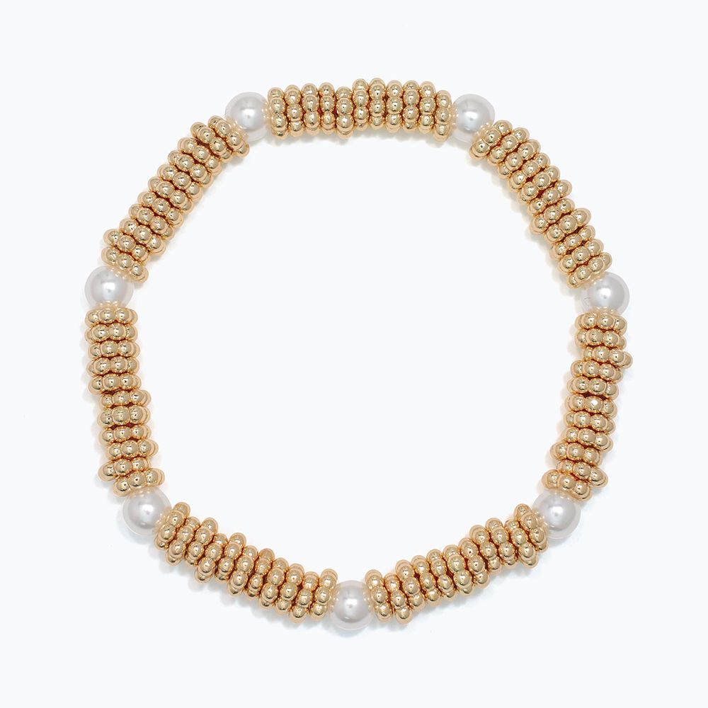 BRACELET - GOLD AND PEARL BEADS
