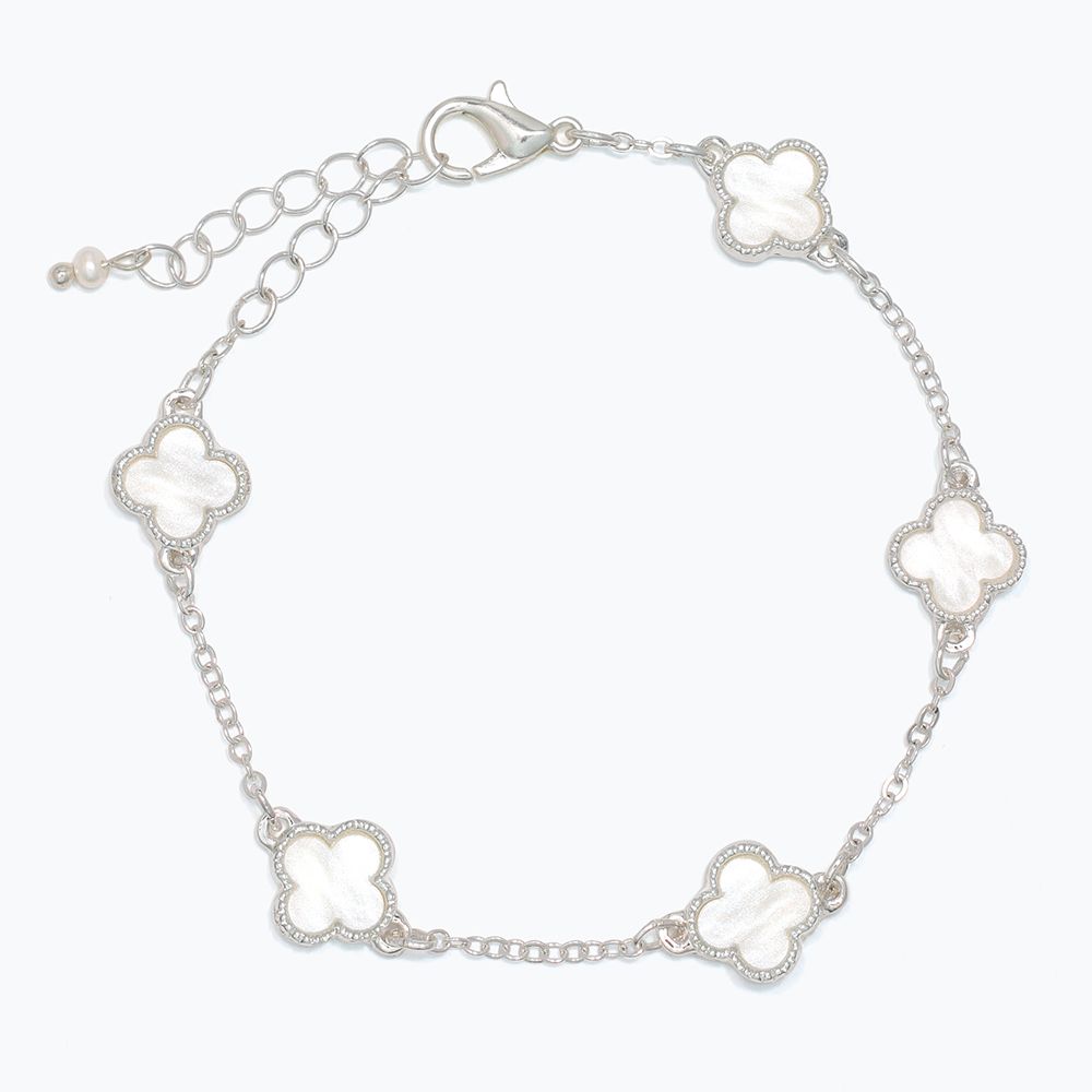 BRACELET - CLOVER WITH PEARLIZED INLAY