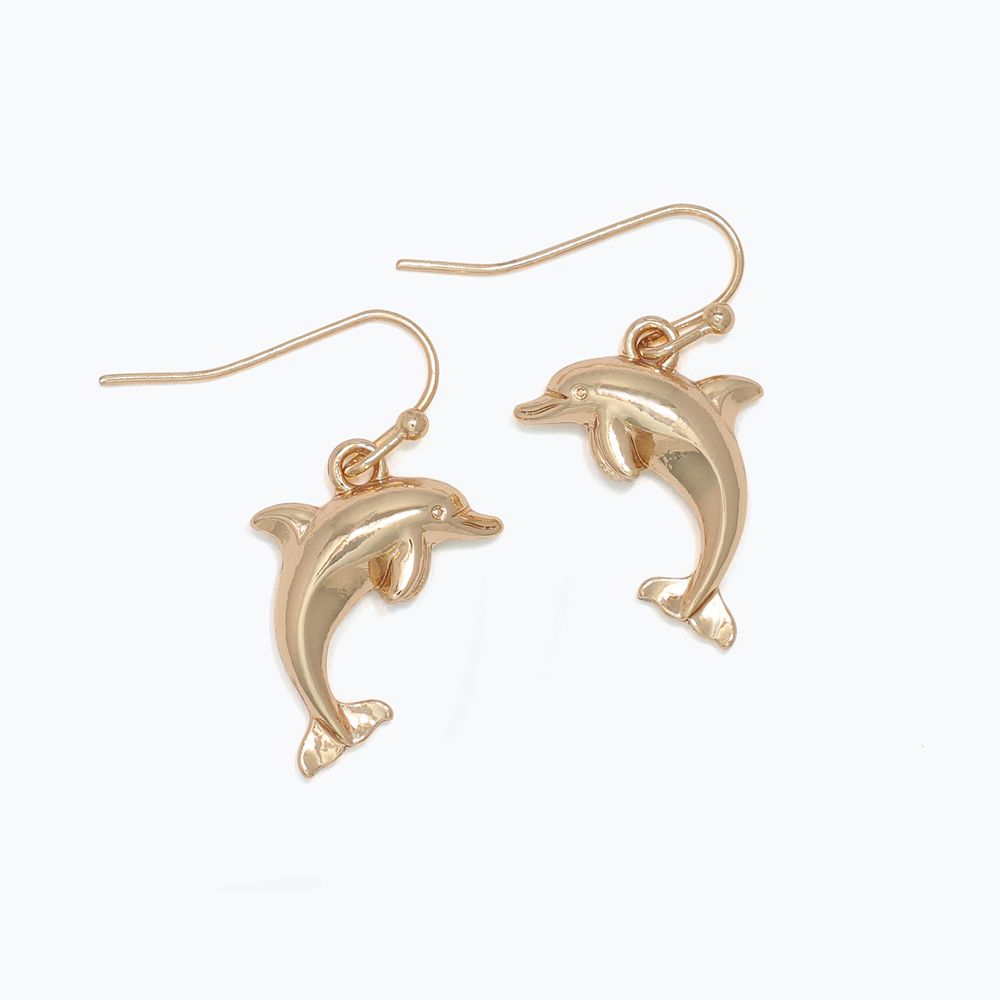 EARRINGS - GOLD DOLPHINS