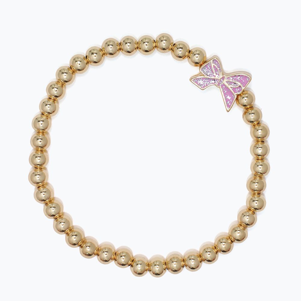 BRACELET - LITTLE LOVE GOLD PINK RIBB