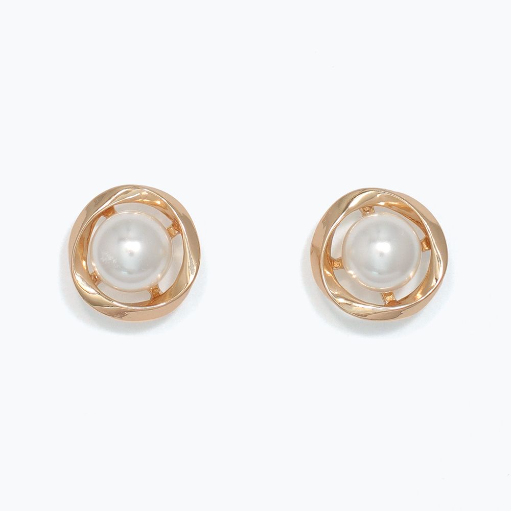 EARRINGS - PEARLS WITH GOLD SURROUND
