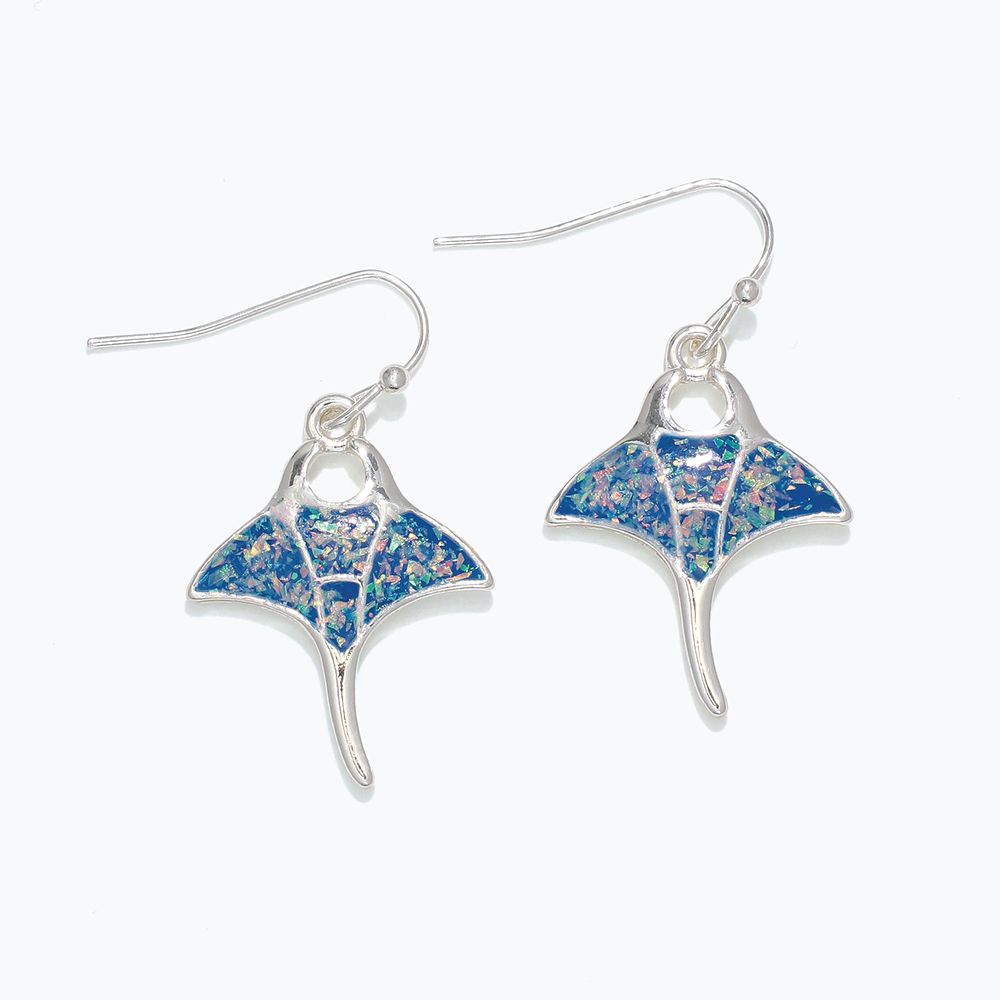 EARRINGS - BLUE FLAKE SEA RAY