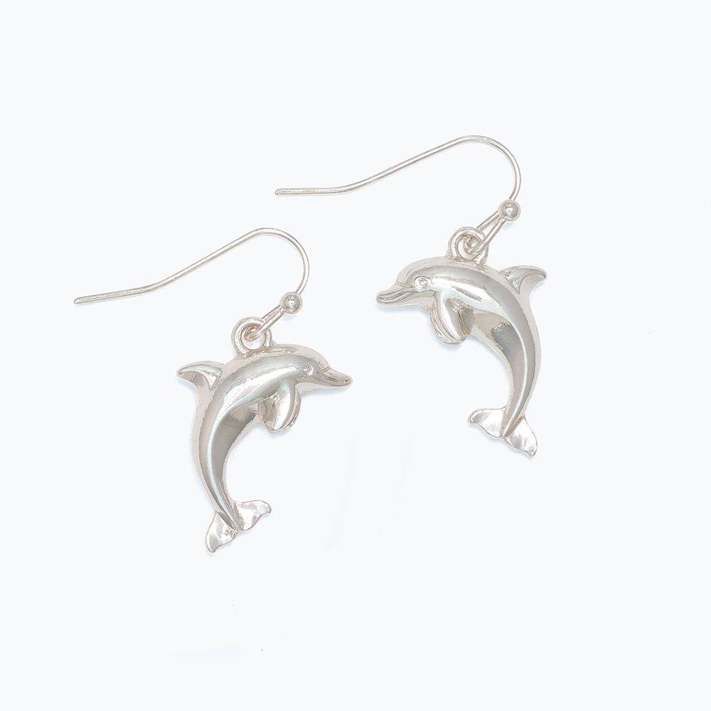 EARRINGS - SILVER DOLPHINS