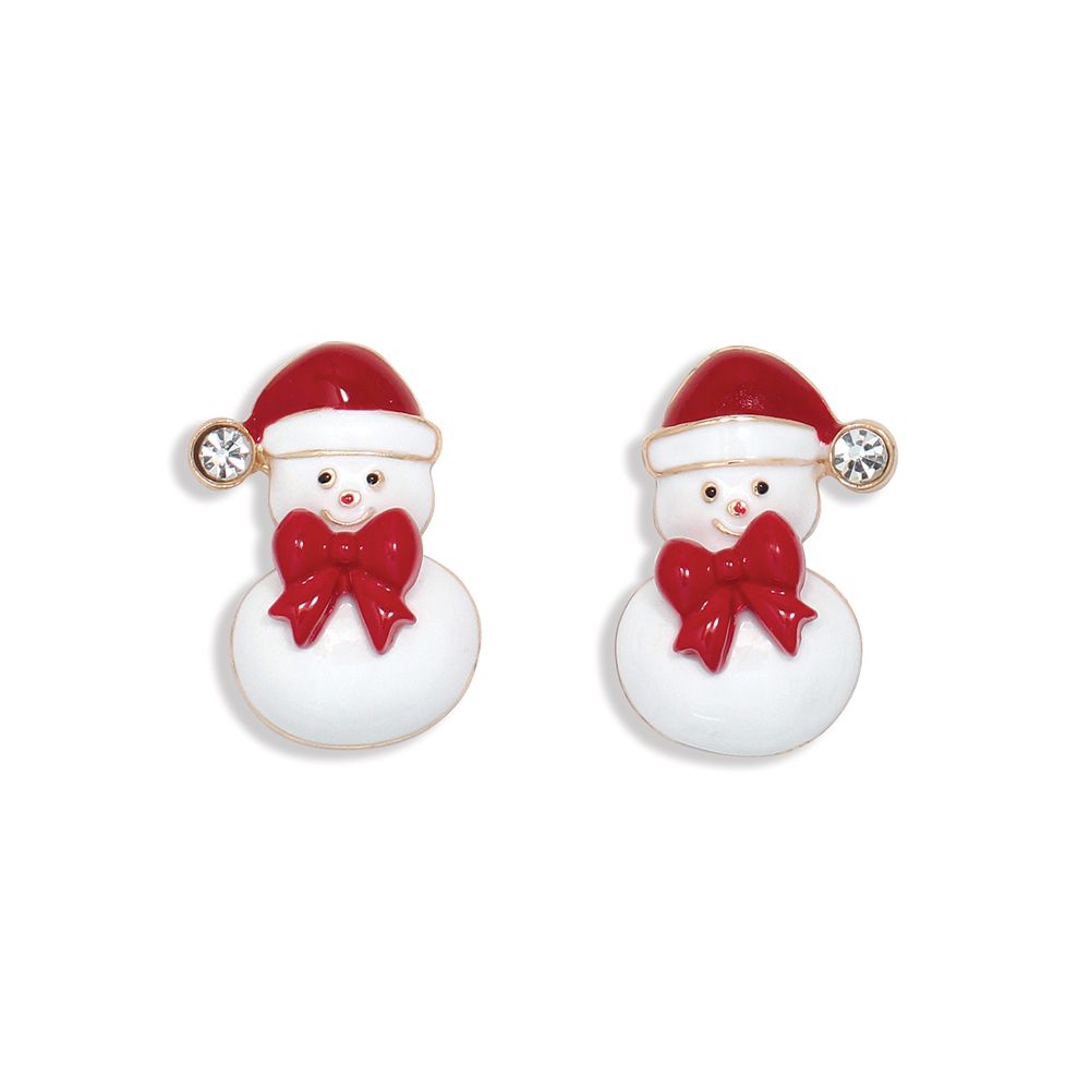 EARRINGS - DANDY SNOWMEN WITH BOW TIES