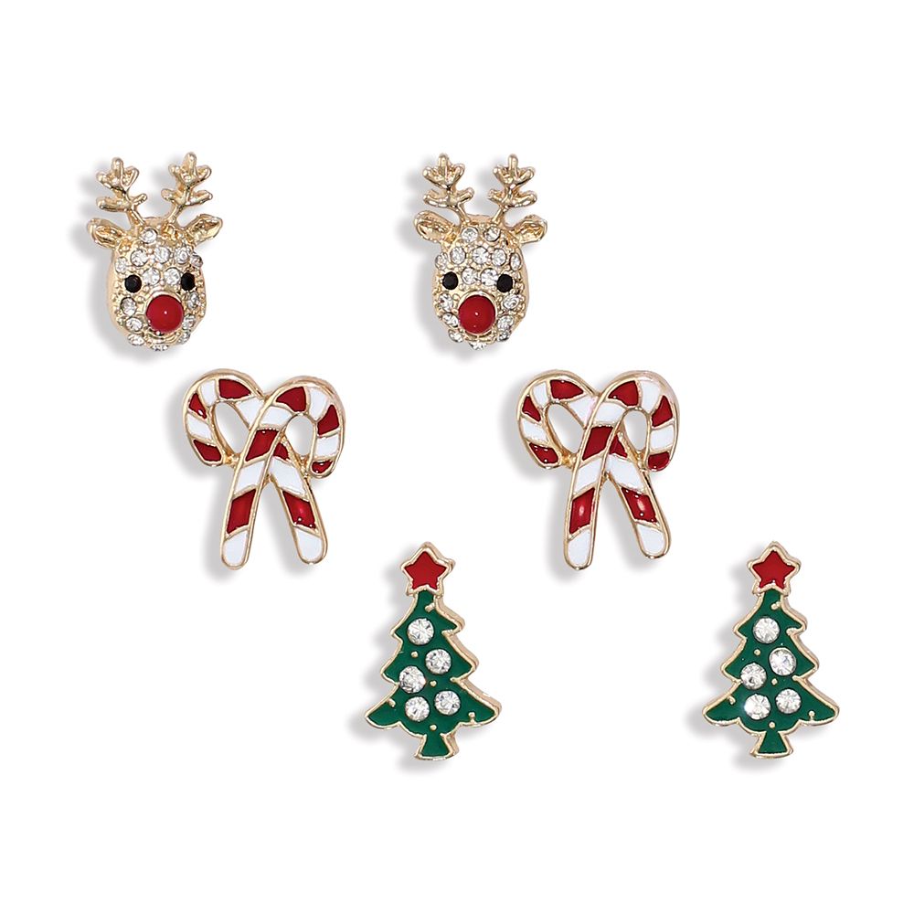 EARRINGS - RUDOLPH,TREE, CANDY CANE