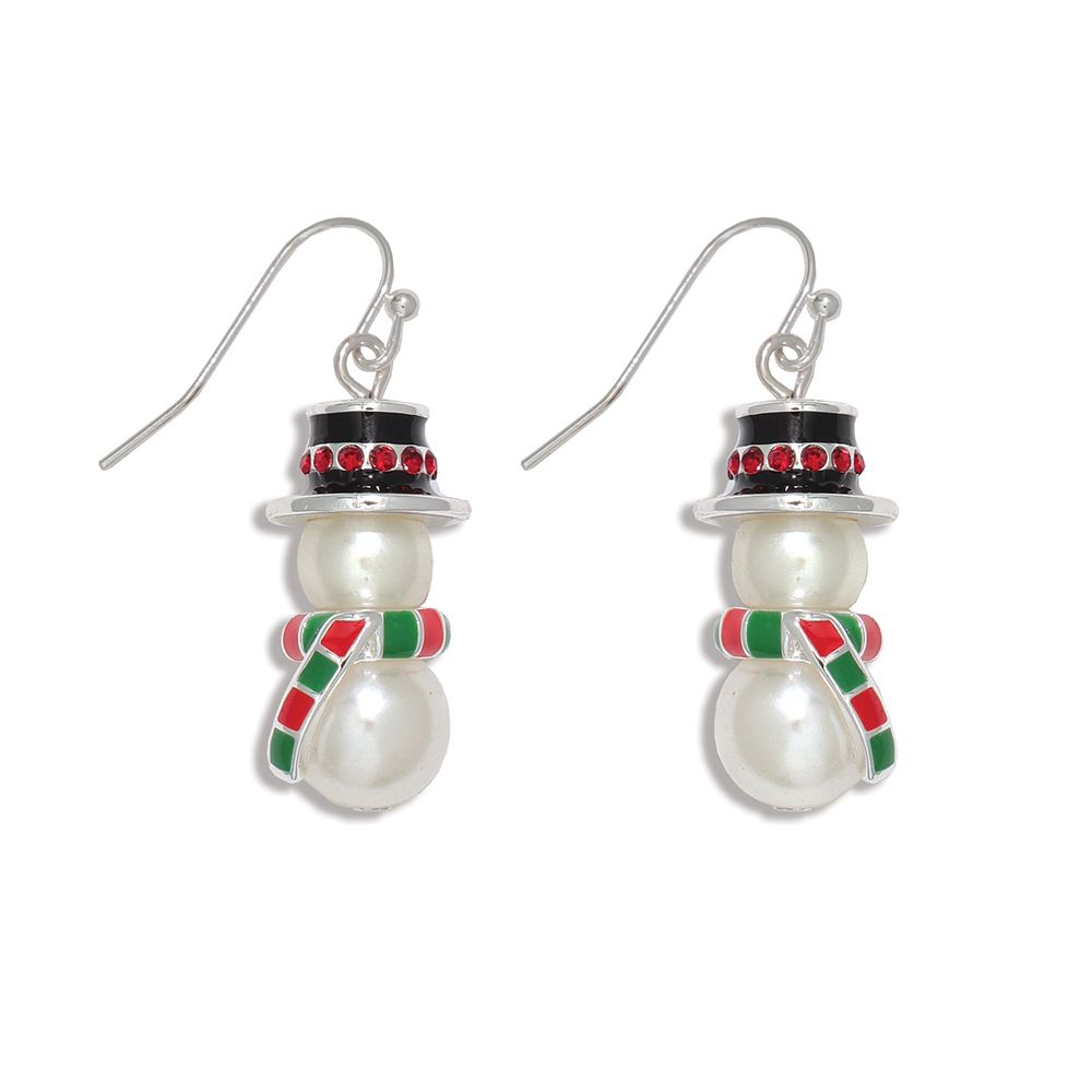 EARRINGS - SNOWMAN WITH SCARF