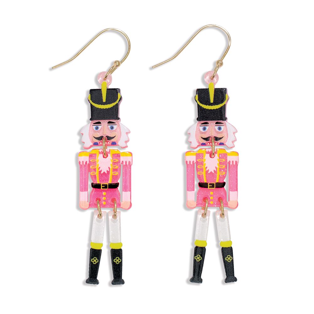 EARRINGS - TRENDY PINK NUTCRACKER