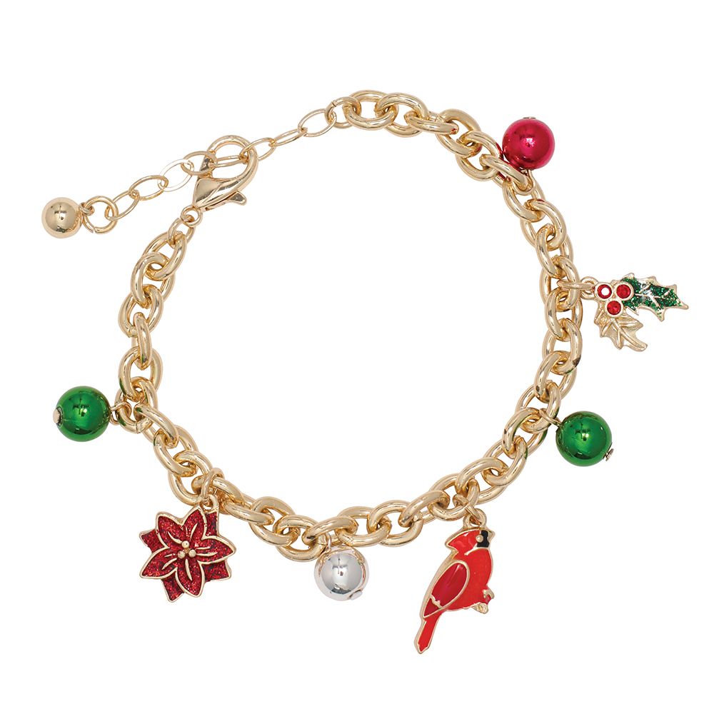BRACELET - CHRISTMAS ICONS IN GOLD