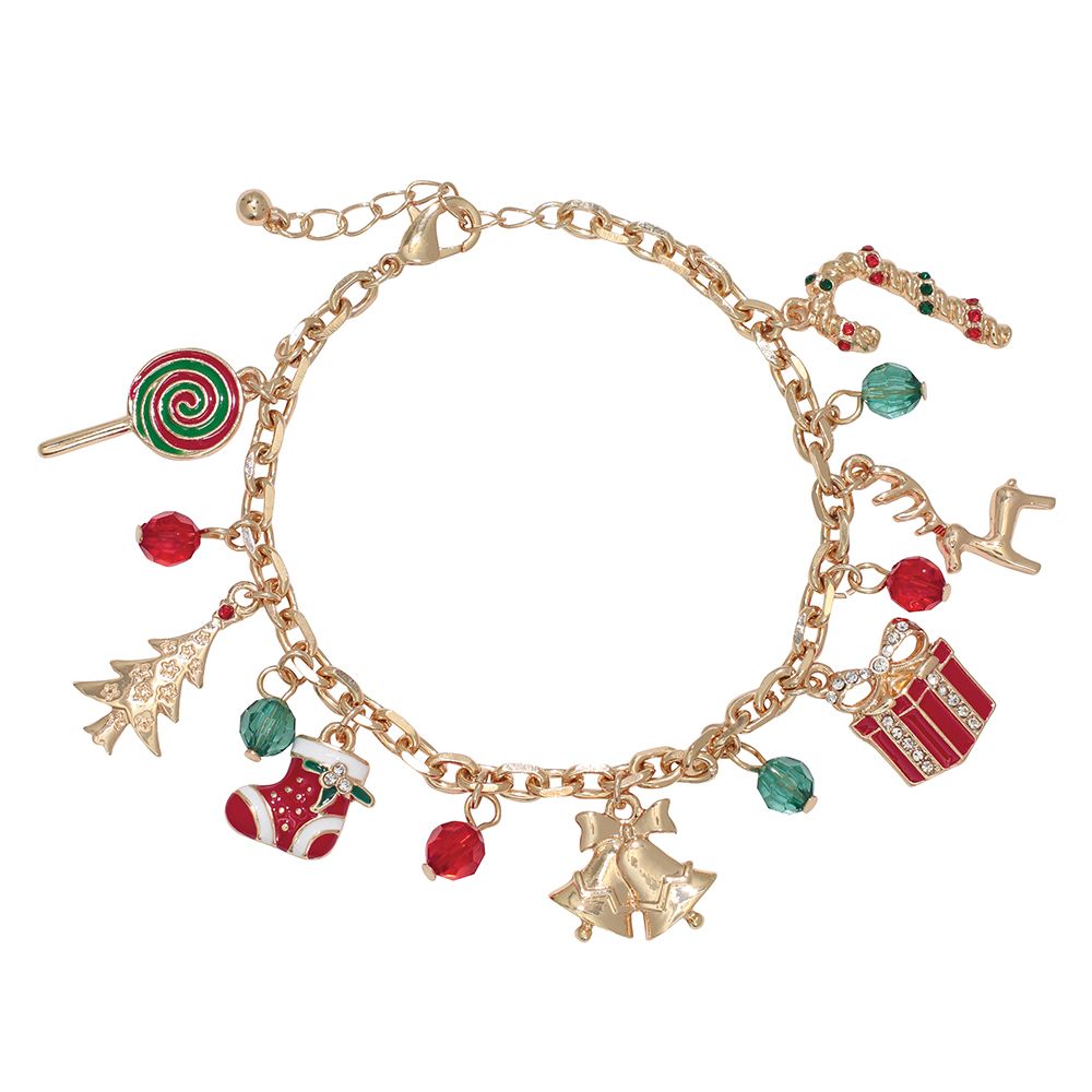 BRACELET - FESTIVE HOLIDAY CHARMS