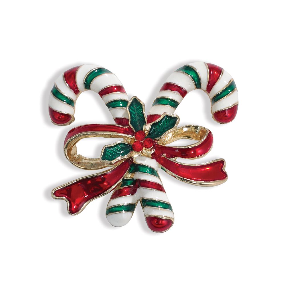 PIN - CANDY CANES WITH RED BOW