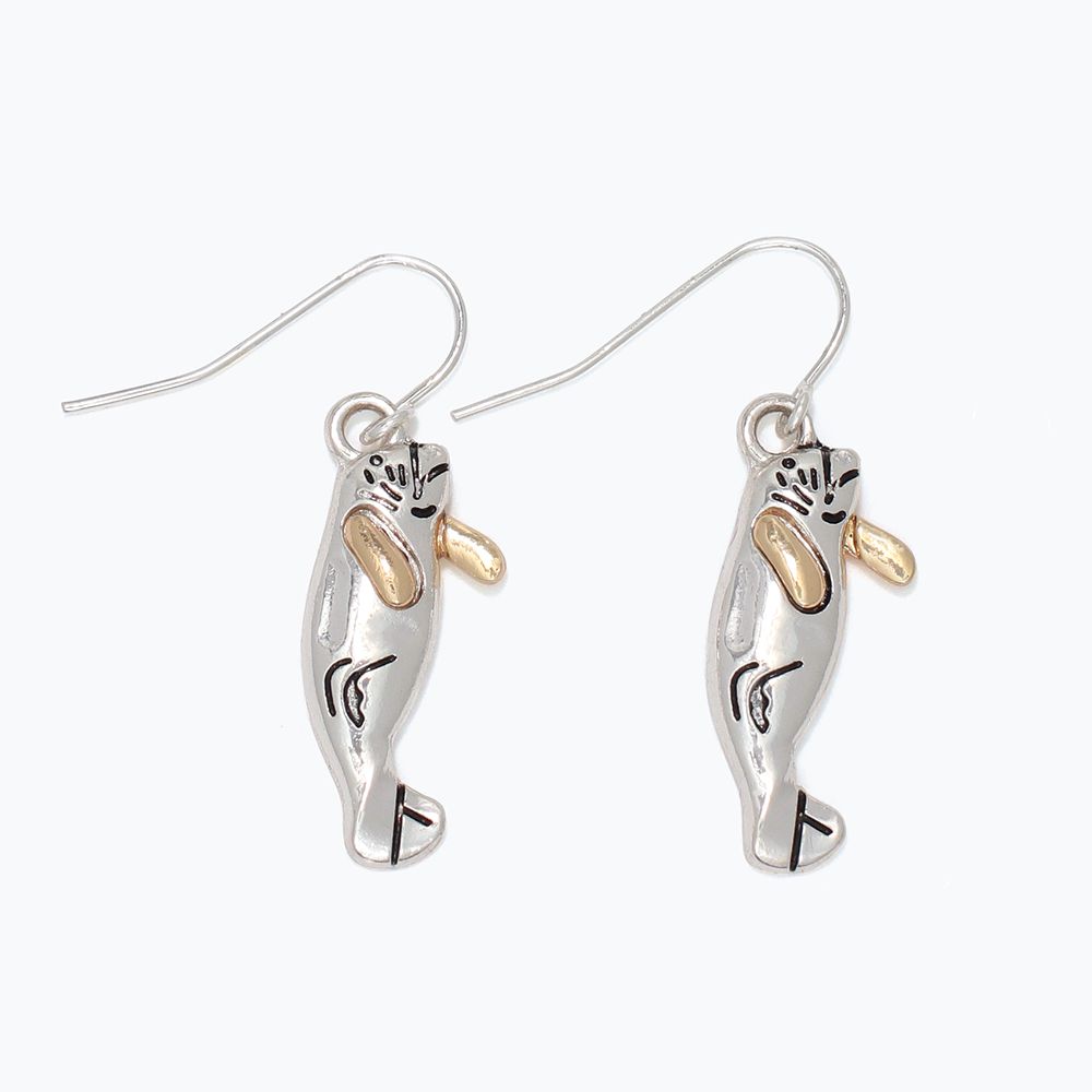EARRINGS - SILVER MANATEES
