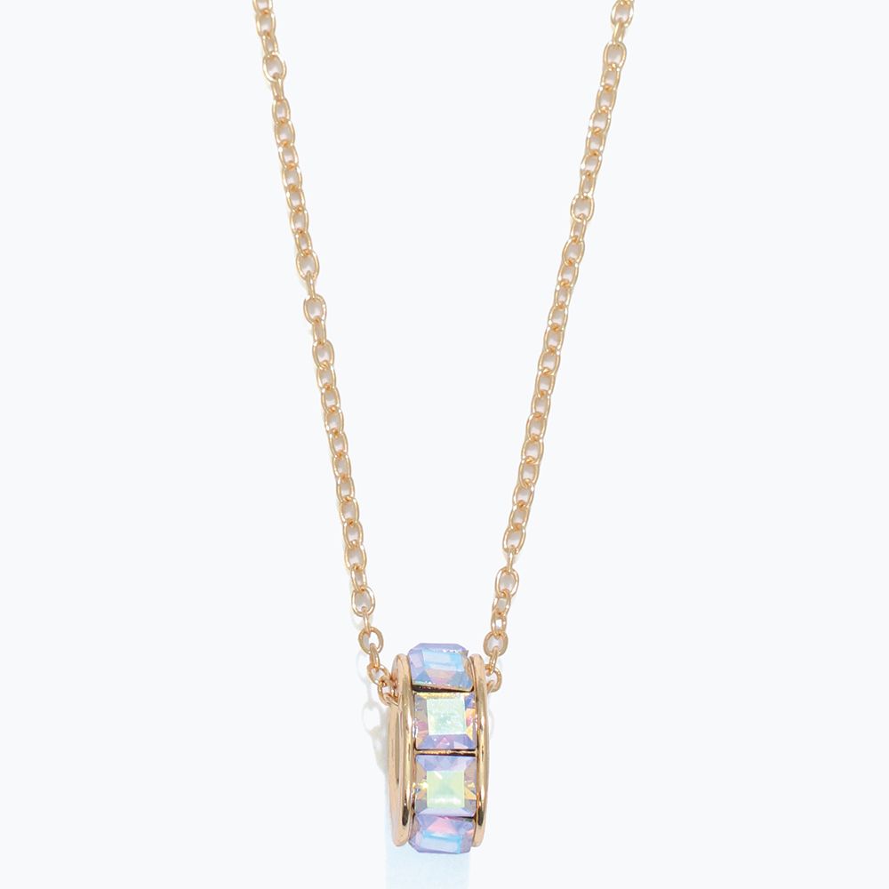 NECKLACE - GOLD OPAL RONDELLE
