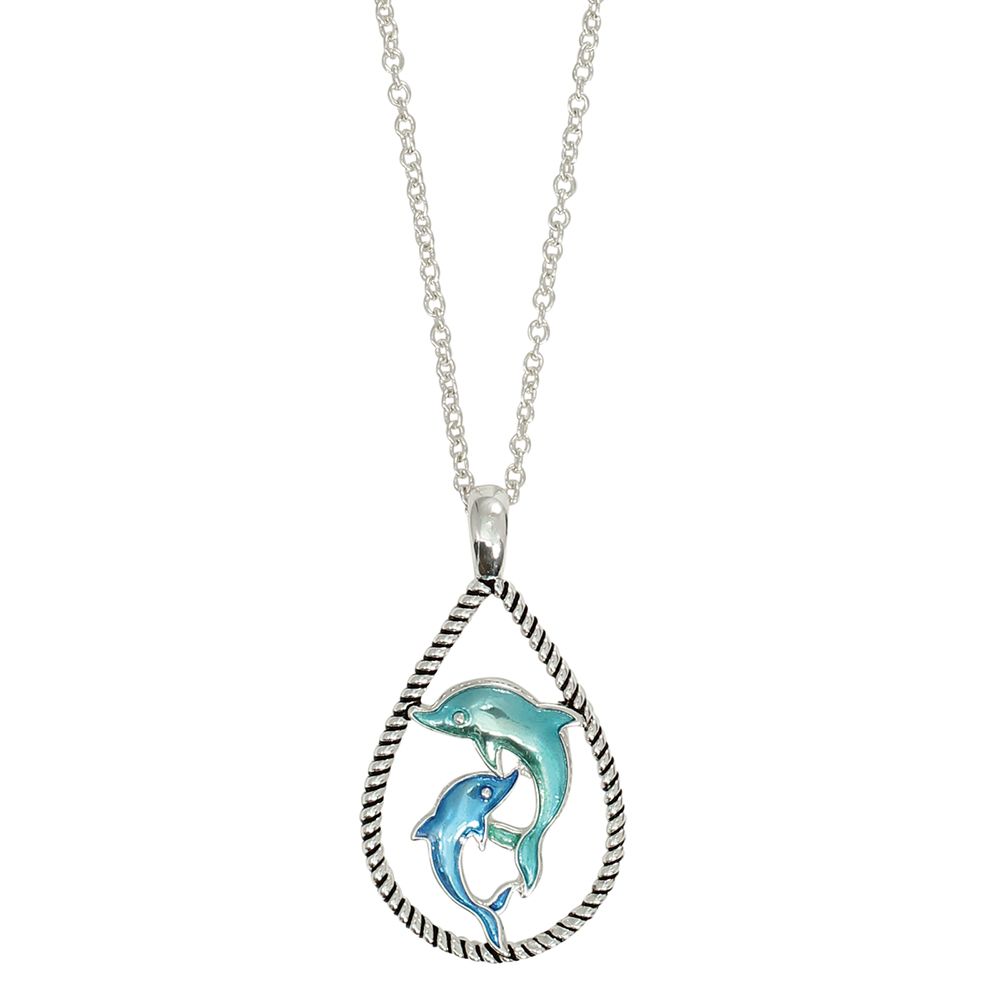 NECKLACE - BLUE DOLPHINS TEARDROP