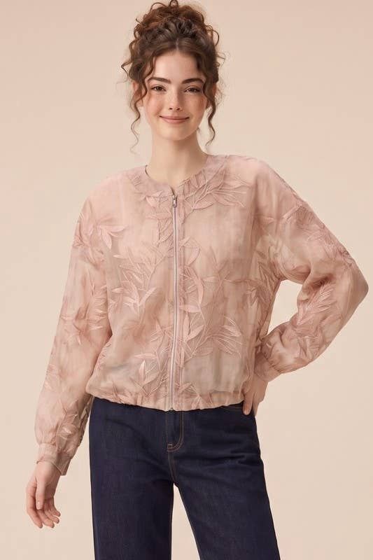 Sheer Embroidered Jacket