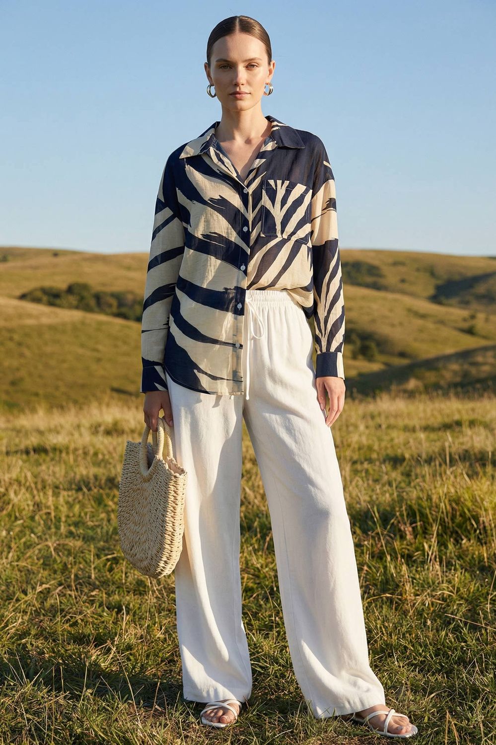 Oversized L/S Button Up