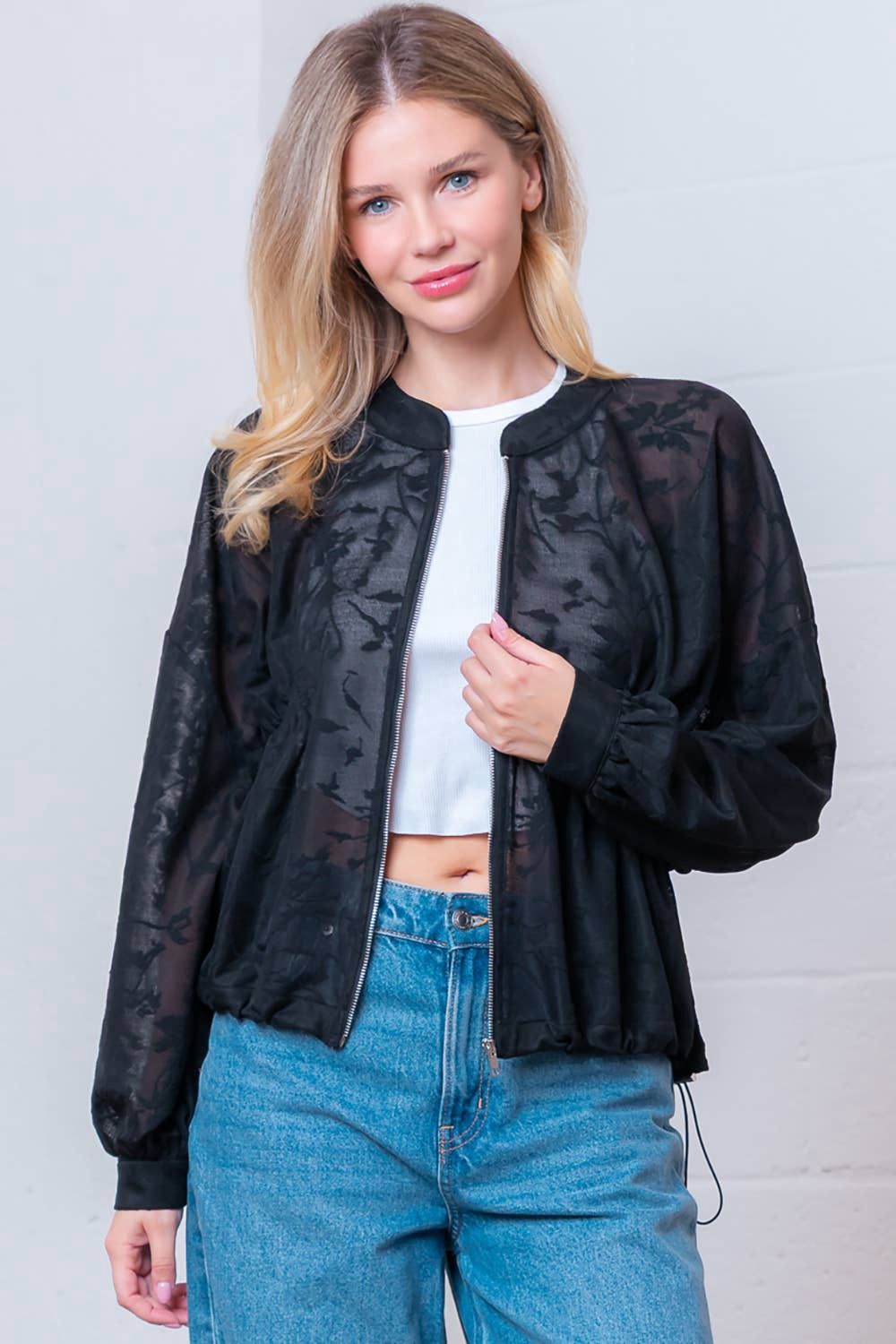 Bungee Cord Zip Jacket