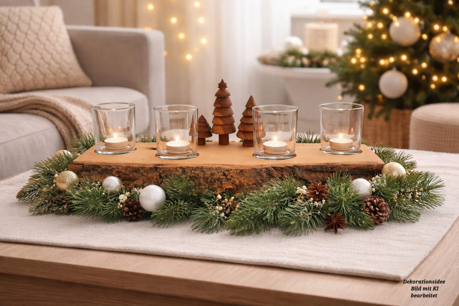 Rustikaler Adventskranz aus Holz – nachhaltiger Kerzenhalter aus Eschenholz & Walnuss Rustikaler Adventskranz aus Holz – nachhaltiger Kerzenhalter aus Eschenholz & Walnuss