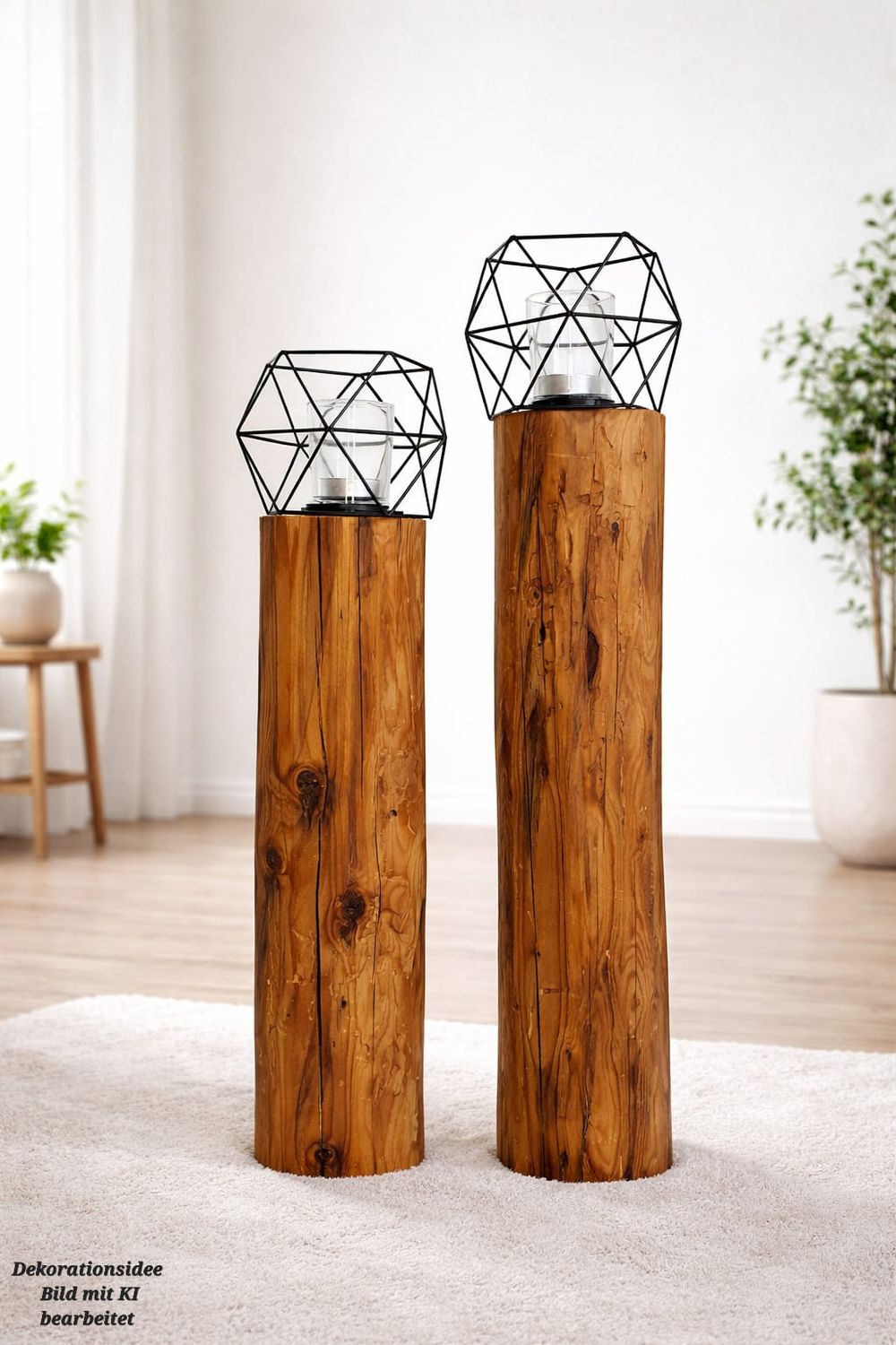 Altholz Windlicht – handgemachte Deko aus recyceltem Holz