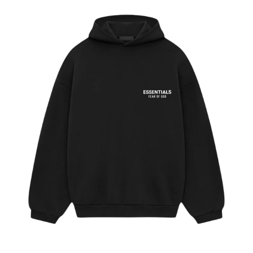 Fear of God Essentials FW24 Black White Hoodie