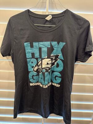 Women's Black "HTX BIRD GANG" shirt (XXL)