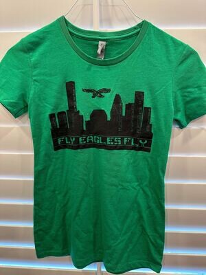 Women's Green and Black "Fly Eagles Fly" (SMALL)
