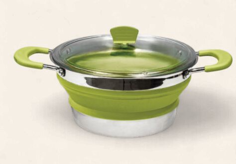 Collapsible Pot With Lid, Size: small 1L