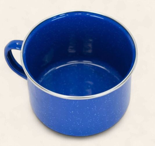 enamel chili mug