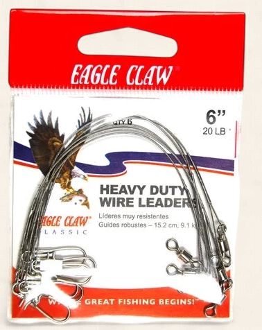 Eagle Claw Heavy Duty Wire Leaders Black