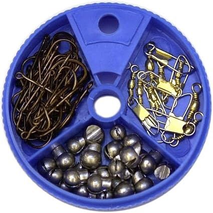 Sinkers, Hooks and Swivels Assortment 75 pieces
