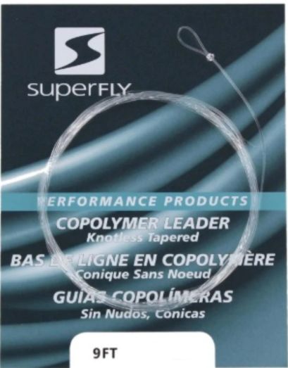Superfly Fly Fishing - Performance Knotless Tapered Leader-9ft-3X