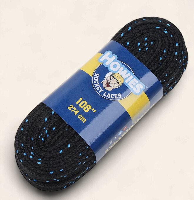 Hockey Cloth Laces - Unwaxed, Colour: Black, Size: 120