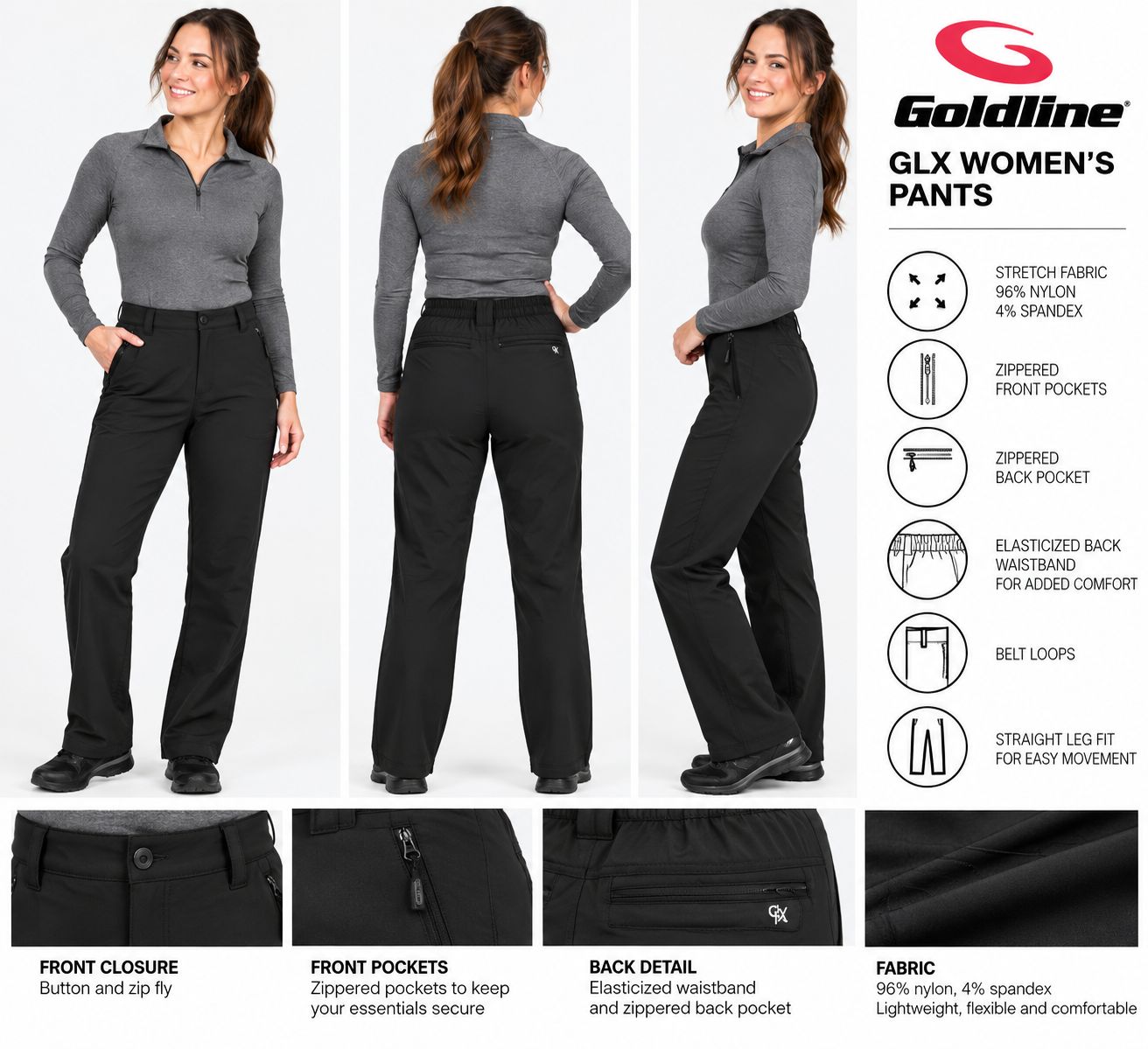 Goldline Women's Curling Pants Size X-Large