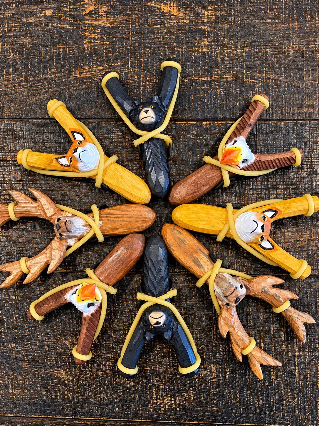 Wood Animal Figure Slingshots