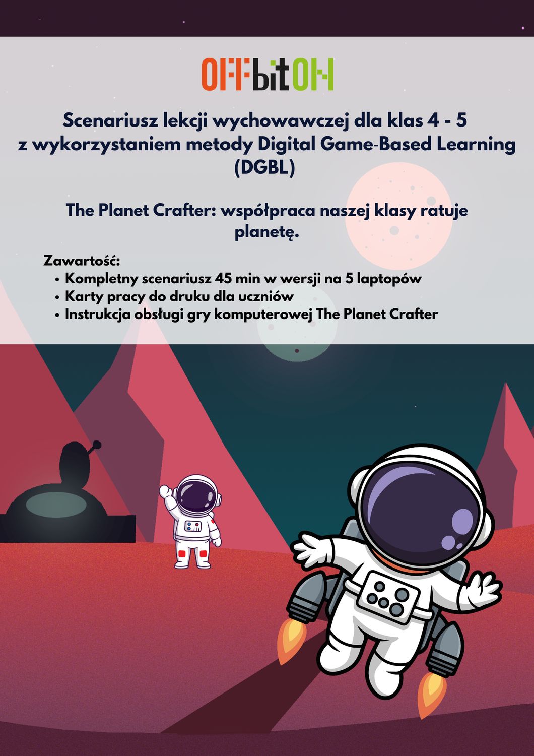 Scenariusz lekcji wychowawczej (The Planet Crafter - wersja dla 5 laptopów)