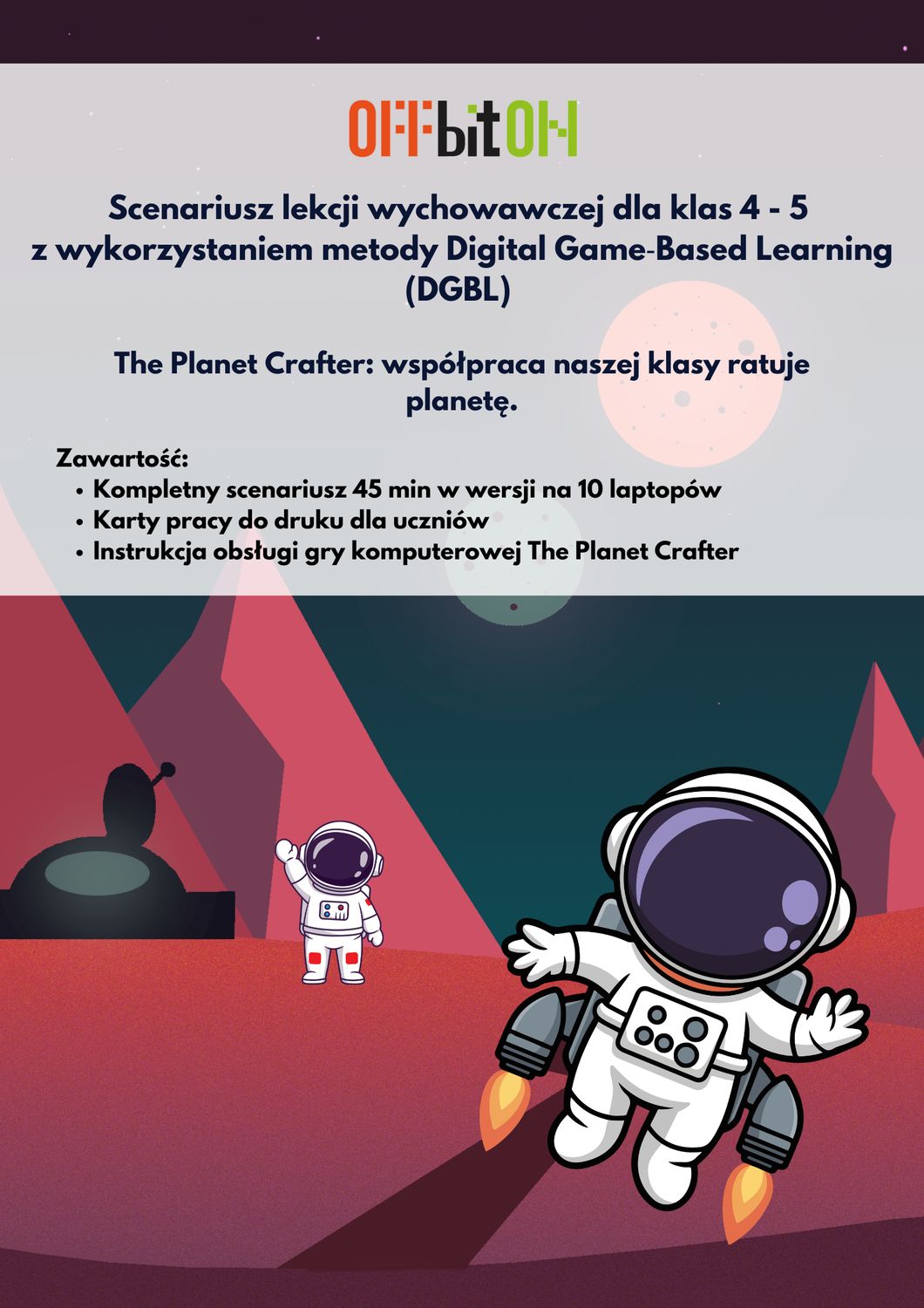 Scenariusz lekcji wychowawczej (The Planet Crafter - wersja dla 10 laptopów)