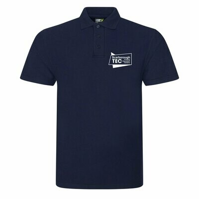Scarborough TEC Polo Shirt WHITE LOGO (Navy Blue)