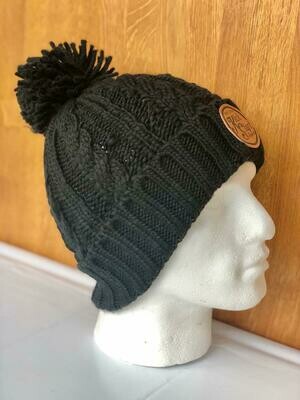 Kickstart Cable Knit Bobble Hat
(Black)