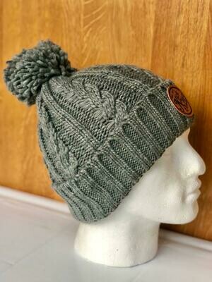 Kickstart Cable Knit Bobble Hat
(Light Grey)