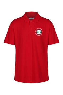 West Heslerton Red Polo Shirt