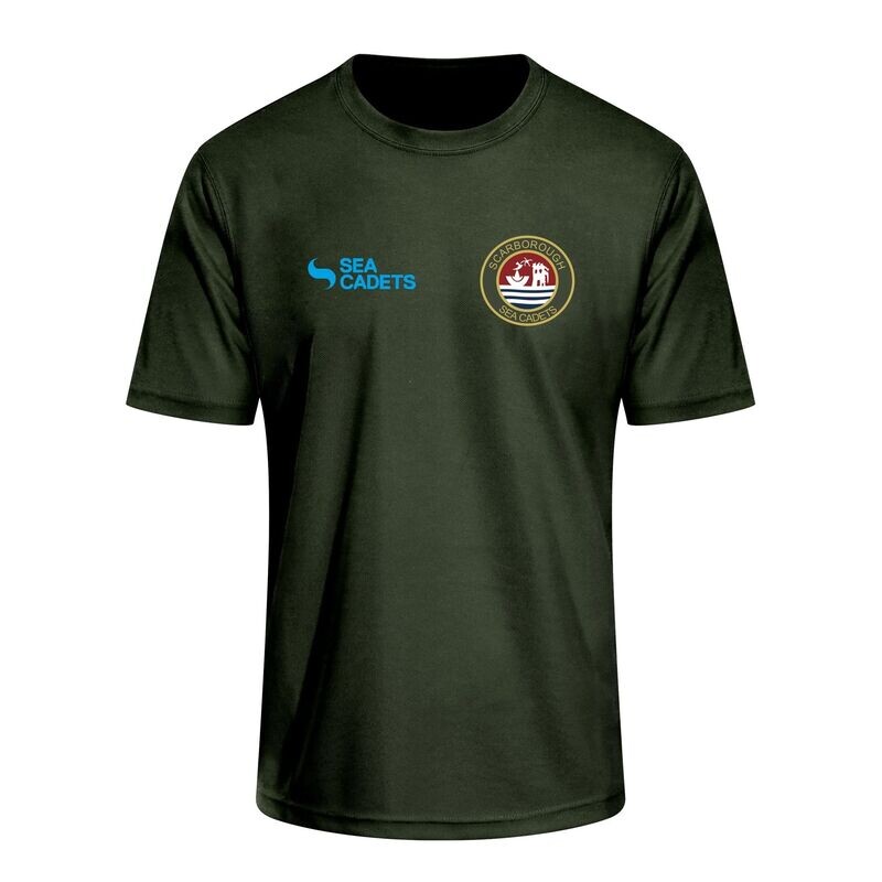 Adults' Camo Green Sea Cadets T shirt.