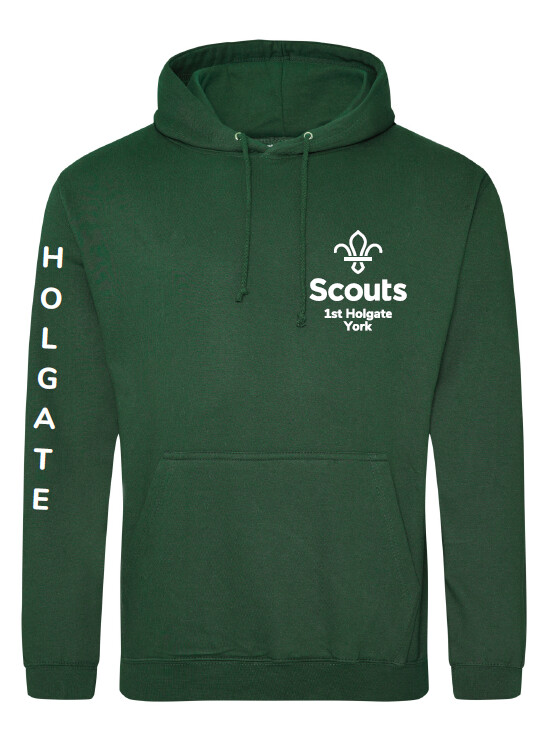 JH001 First Holgate York Scouts - Adults Bottle Green Hoodie
