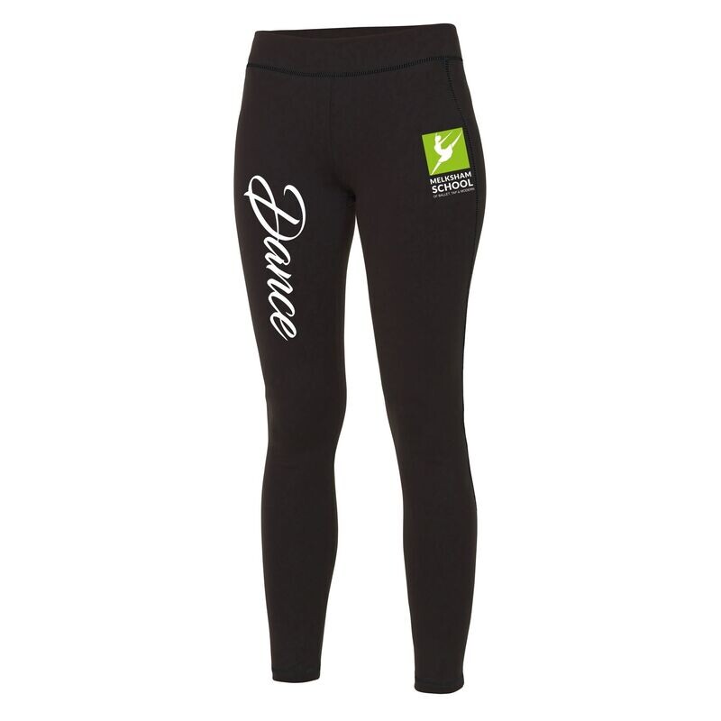 JC087 Melksham School Of Ballet, Tap & Dance - Adults Black Leggings